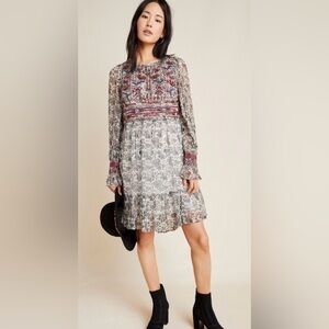 NWT Anthropologie Gisella Beaded Tunic Dress Size 8